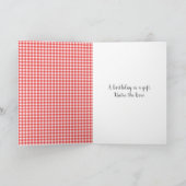 Verjaardagsstrik met Daisy On Gingham Kaart (Binnen)