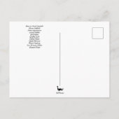 Verjaardagssymbolen in maart briefkaart (Achterkant)