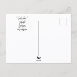 Verjaardagssymbolen maart ansichtkaart briefkaart