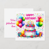 Verjaardagstaart (Voorkant / Achterkant)