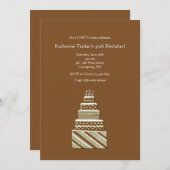 Verjaardagstaart #2 Feest Uitnodiging (Voorkant / Achterkant)