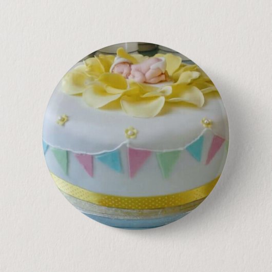_verjaardagstaart 2 ronde button 5,7 cm (Voorkant)