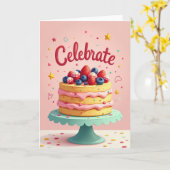 Verjaardagstaart Afbeeldingskaart Kaart (Gele Bloem)