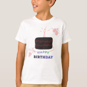 Verjaardagstaart Bedrukt Kind T-shirt (Voorkant)