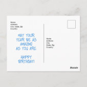 Verjaardagstaart Briefkaart (Achterkant)