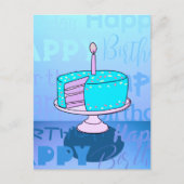 Verjaardagstaart Briefkaart (Voorkant)