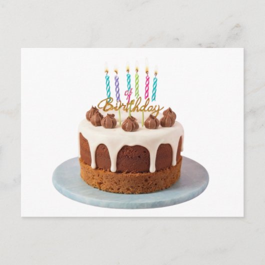 verjaardagstaart briefkaart (Voorkant)