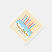 Verjaardagstaart Chic Aangepaste Kantoorfeest Servet (Hoek)