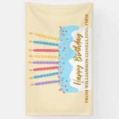 Verjaardagstaart Chic Aangepaste Kantoorfeestje Spandoek (Verticaal)