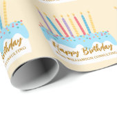 Verjaardagstaart Chic Aangepaste Zakelijke Cadeau Cadeaupapier (Rol Hoek)