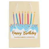 Verjaardagstaart Chic Aangepaste Zakelijke Medium Cadeauzakje (Voorkant)