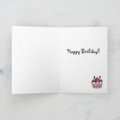 Verjaardagstaart Chocolade Labrador Cartoon Kaart (Binnen)