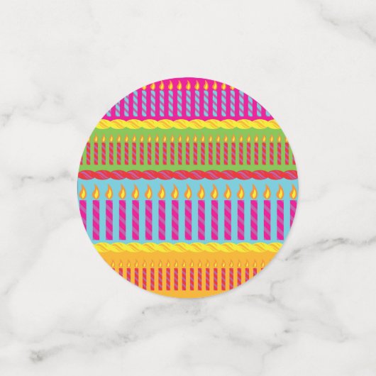 verjaardagstaart confetti (Kleine voorkant)