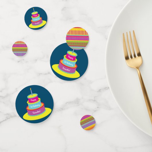 verjaardagstaart confetti (Groep)