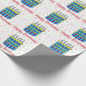Verjaardagstaart Confetti Feest Inpakpapier (Hoek)