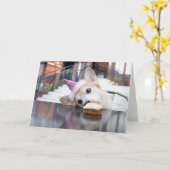 Verjaardagstaart Corgi Kaart (Gele Bloem)