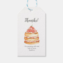 Verjaardagstaart Dank u labels | Favoriete labels Cadeaulabel