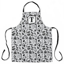 Verjaardagstaart doodle zwart-wit patroon 4