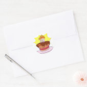 Verjaardagstaart Envelope Seals Ronde Sticker (Envelop)