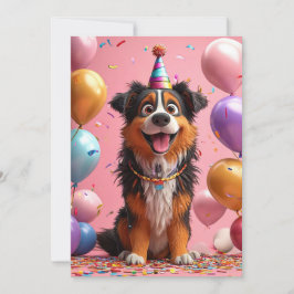 Verjaardagstaart Feestviering voor honden Kaart