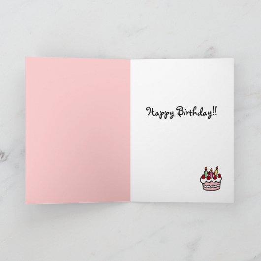 Verjaardagstaart Fox Red Labrador Cartoon Plain Kaart (Binnen)