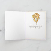 Verjaardagstaart Goud Bruin Wit Parels Kaart (Binnen)