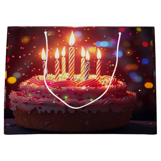 VERJAARDAGSTAART GROOT CADEAUZAKJE (Voorkant)