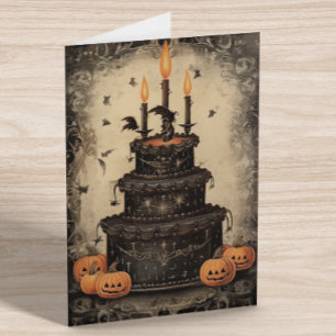 Verjaardagstaart Halloween verjaardag Kaart