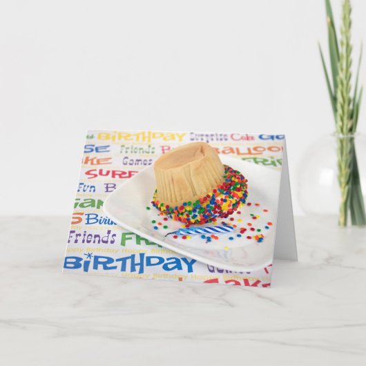 verjaardagstaart humor kaart (Voorkant)