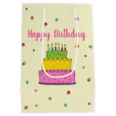 Verjaardagstaart Kaars Whimsical Medium Cadeauzakje (Achterkant)