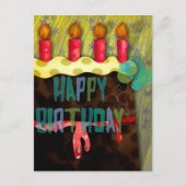 Verjaardagstaart | Kaarsen Ansichtkaart Briefkaart (Voorkant)