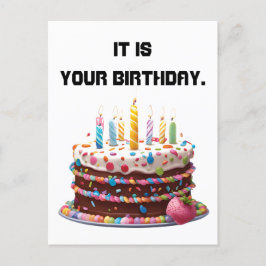 Verjaardagstaart Kaarsen Custom Gepersonaliseerde Briefkaart