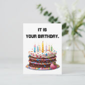 Verjaardagstaart Kaarsen Custom Gepersonaliseerde  Briefkaart (Staand voorkant)