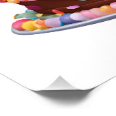 Verjaardagstaart Kaarsen Custom Gepersonaliseerde  Perfect Poster (Hoek)