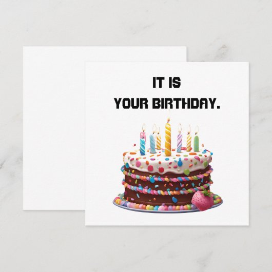 Verjaardagstaart Kaarsen Maatwerk Persoonlijk Vier Kaart (Voorkant / Achterkant)