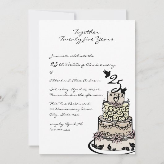 Verjaardagstaart Kaart (Voorkant)