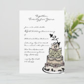 Verjaardagstaart Kaart (Staand voorkant)