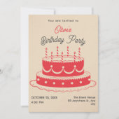 verjaardagstaart kaart (Voorkant)