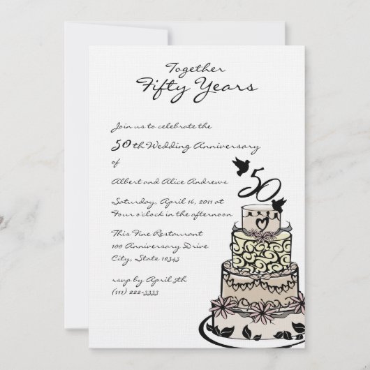 Verjaardagstaart Kaart (Voorkant)