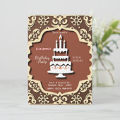 verjaardagstaart Kaart – Classic Design (Staand voorkant)