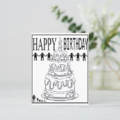 Verjaardagstaart kleurplaten (Staand voorkant)