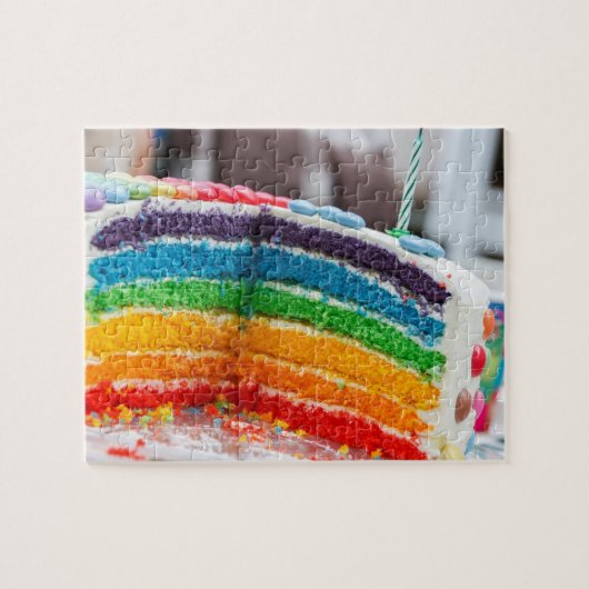 verjaardagstaart legpuzzel (Horizontaal)