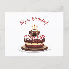 Verjaardagstaart met Amerikaans Football Briefkaart