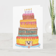Verjaardagstaart met hond