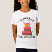 Verjaardagstaart met spikkels T-shirt (Voorkant)
