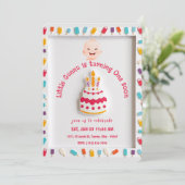 Verjaardagstaart ontwerp met Popsicle Border Kaart (Staand voorkant)