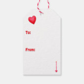 Verjaardagstaart op Valentijnsdag aangepaste kaars Cadeaulabel (Achterkant)