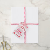 Verjaardagstaart op Valentijnsdag aangepaste kaars Cadeaulabel (Met Touw)