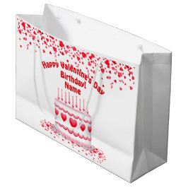 Verjaardagstaart op Valentijnsdag Aanpasbare Kaars Groot Cadeauzakje