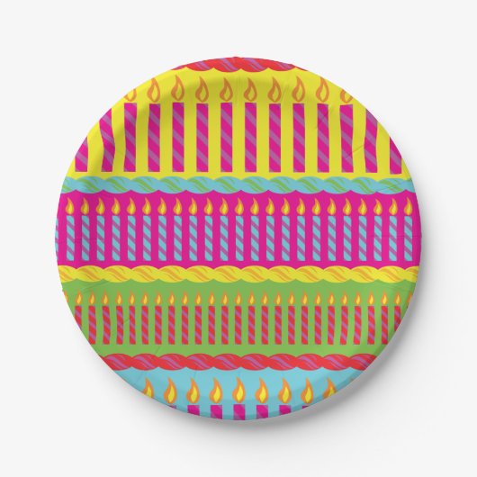 verjaardagstaart papieren bordje (Voorkant)